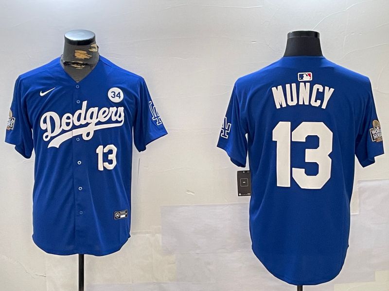 Men Los Angeles Dodgers #13 Muncy Blue Game 2024 Nike MLB Jersey style 11211->los angeles dodgers->MLB Jersey